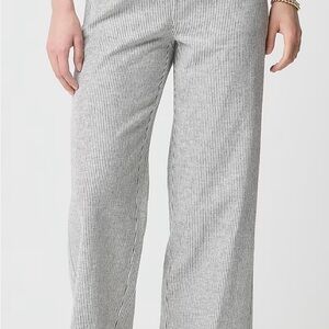 JCrew Gray Pinstripe Wide-Leg Pants 20T